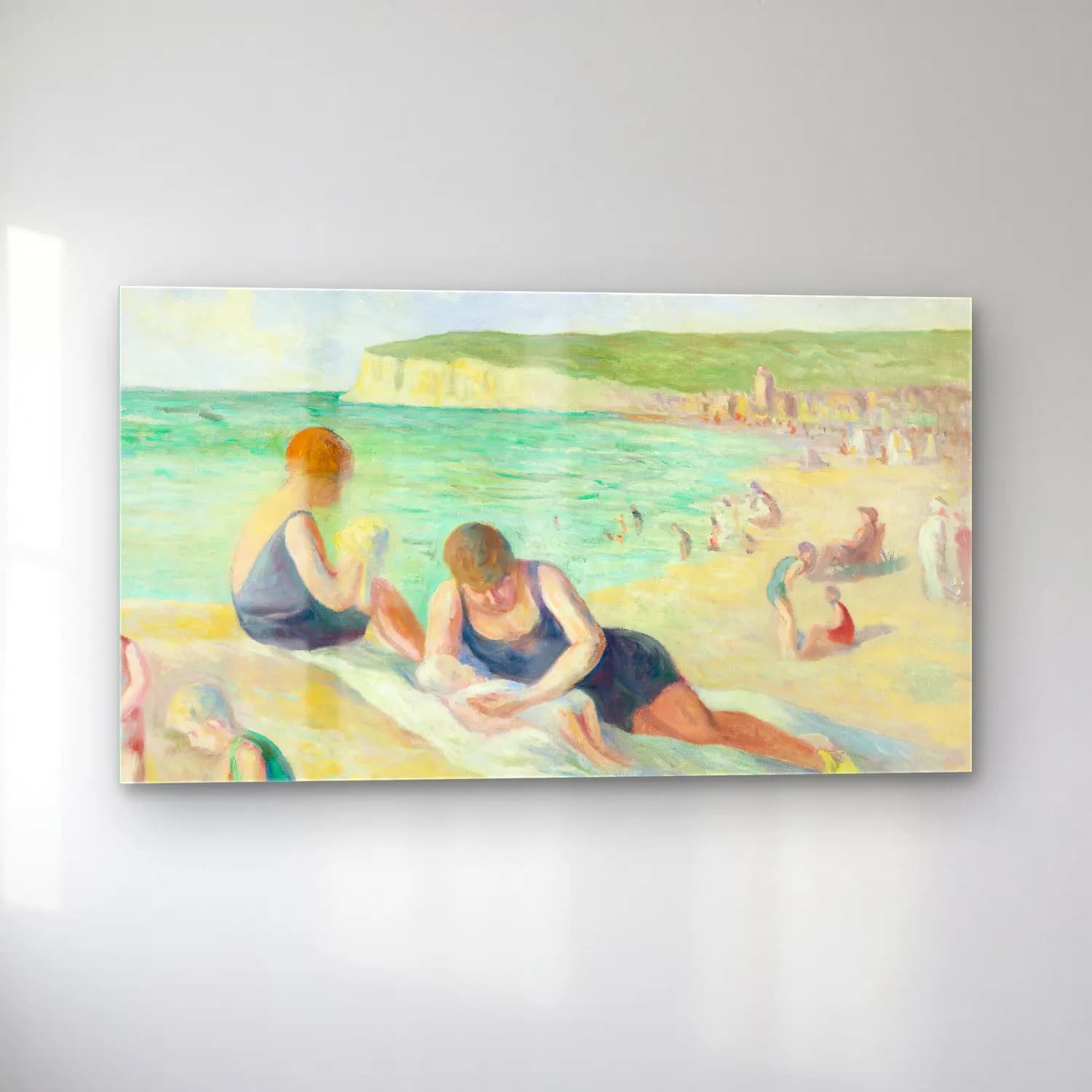 Maximilien Luce – La Plage De Mers-Les-Bains cam tablo — sol açıdan görünüm