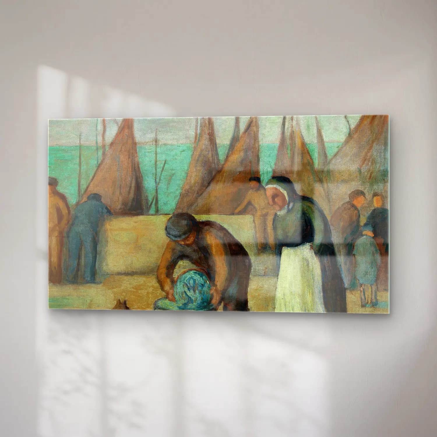 Maximilien Luce – La Rentrée des Pécheurs cam tablo — sağ açıdan görünüm