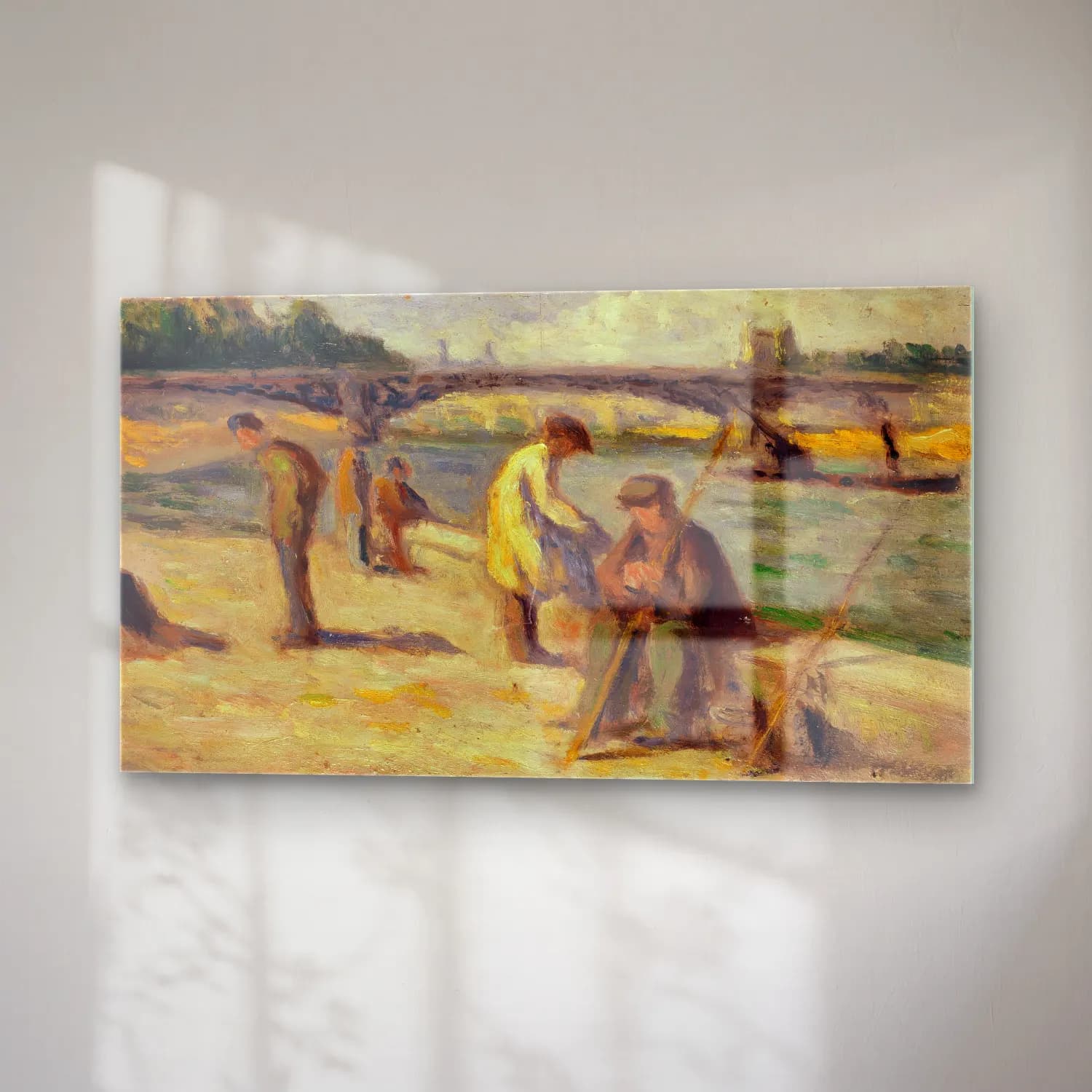 Maximilien Luce – La berge du quai Malaquais (before 1936) cam tablo — sağ açıdan görünüm
