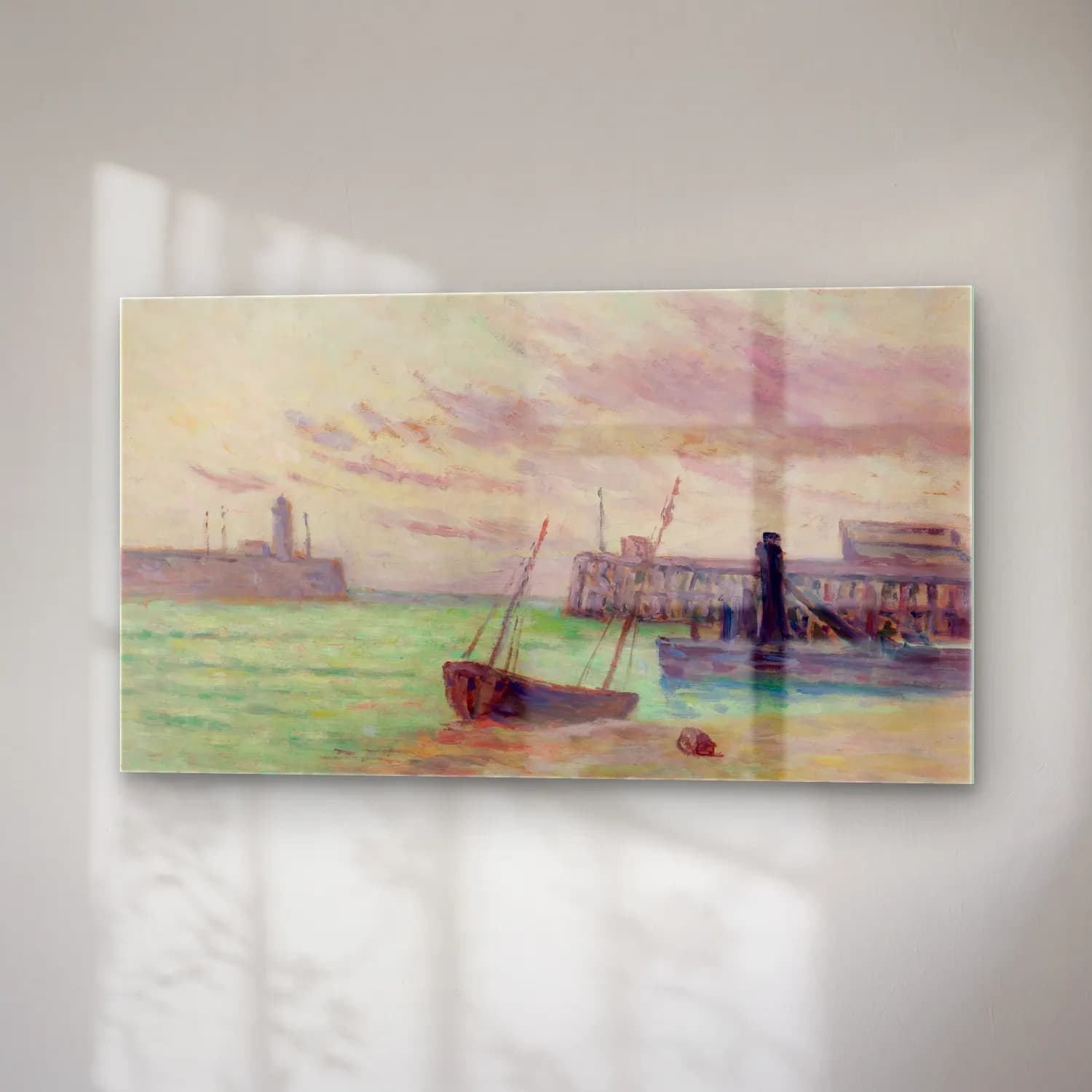 Maximilien Luce – Le Entrée du Port cam tablo — sağ açıdan görünüm