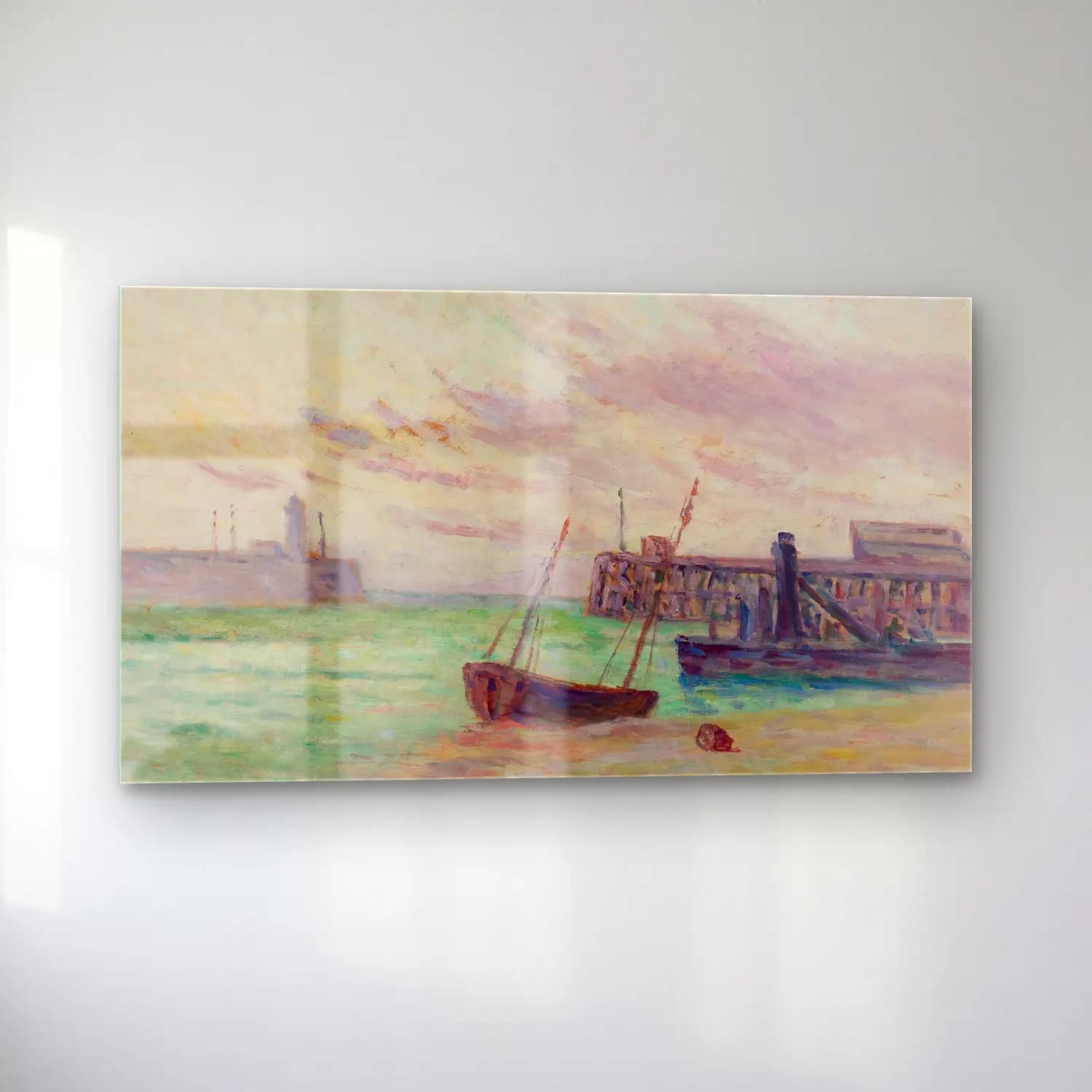 Maximilien Luce – Le Entrée du Port cam tablo — sol açıdan görünüm