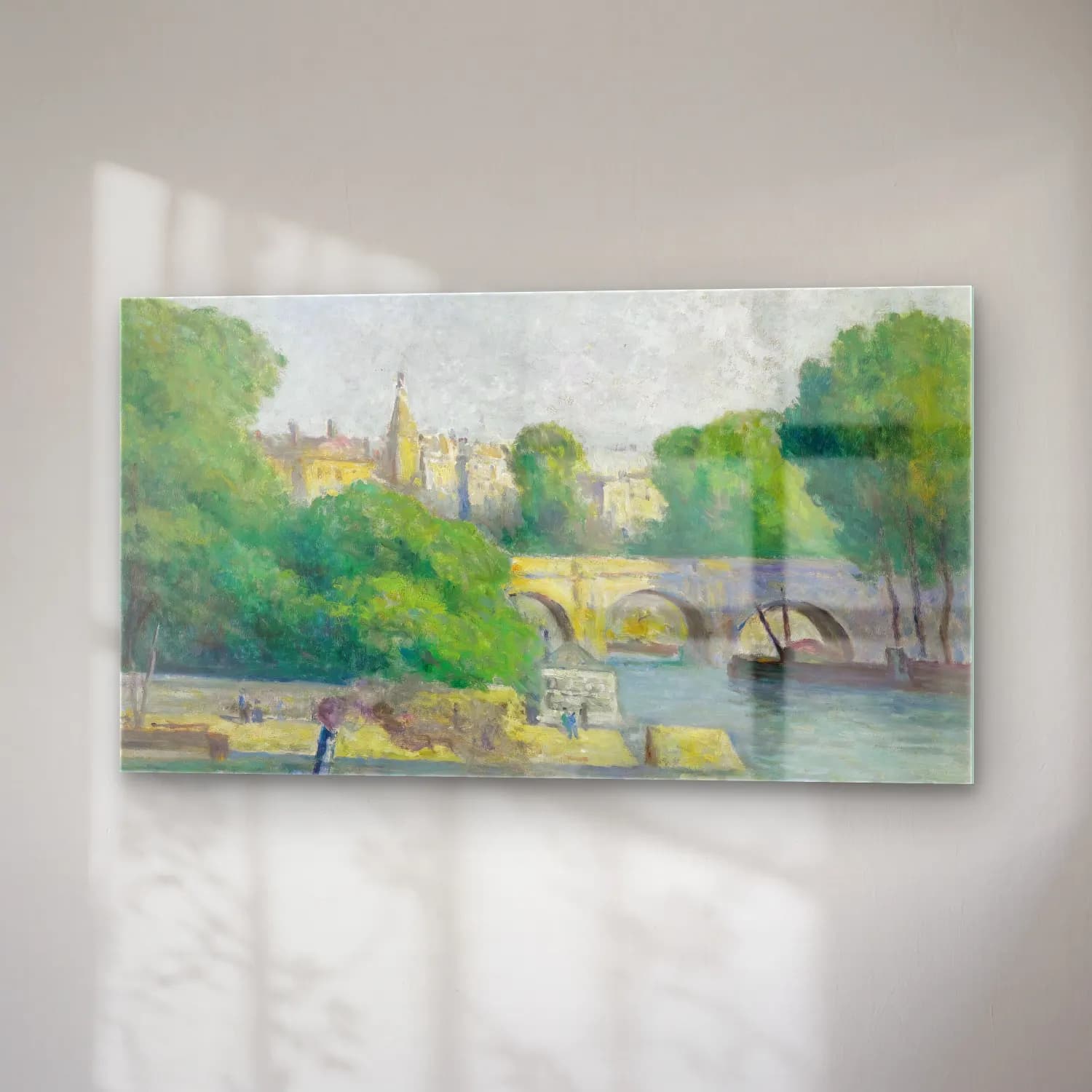 Maximilien Luce – Le Vert Gallant cam tablo — sağ açıdan görünüm