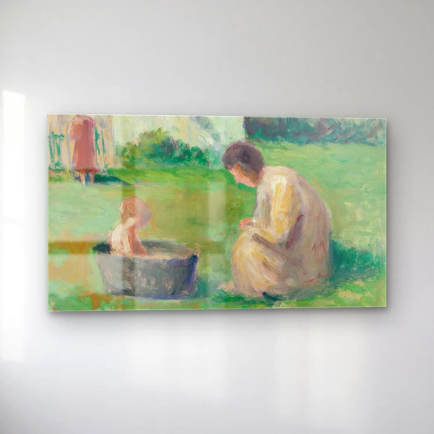Maximilien Luce – Le bain du bébé cam tablo — sol açıdan görünüm