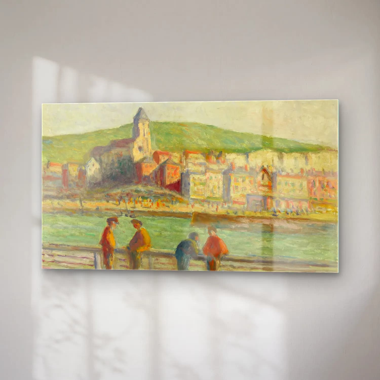Maximilien Luce – Le treport, sur le quai (circa 1934) cam tablo — sağ açıdan görünüm