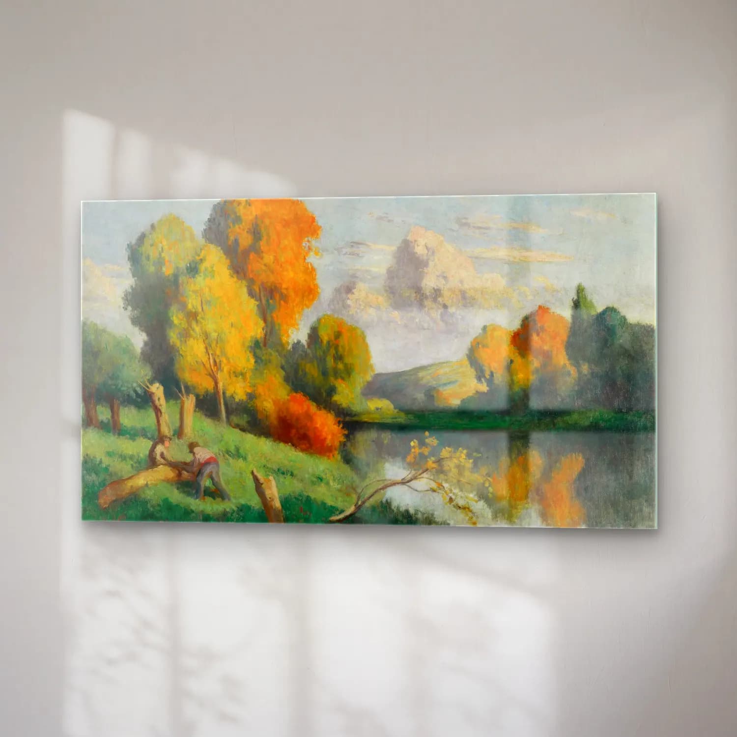 Maximilien Luce – Les scieurs, paysage de La Cure cam tablo — sağ açıdan görünüm