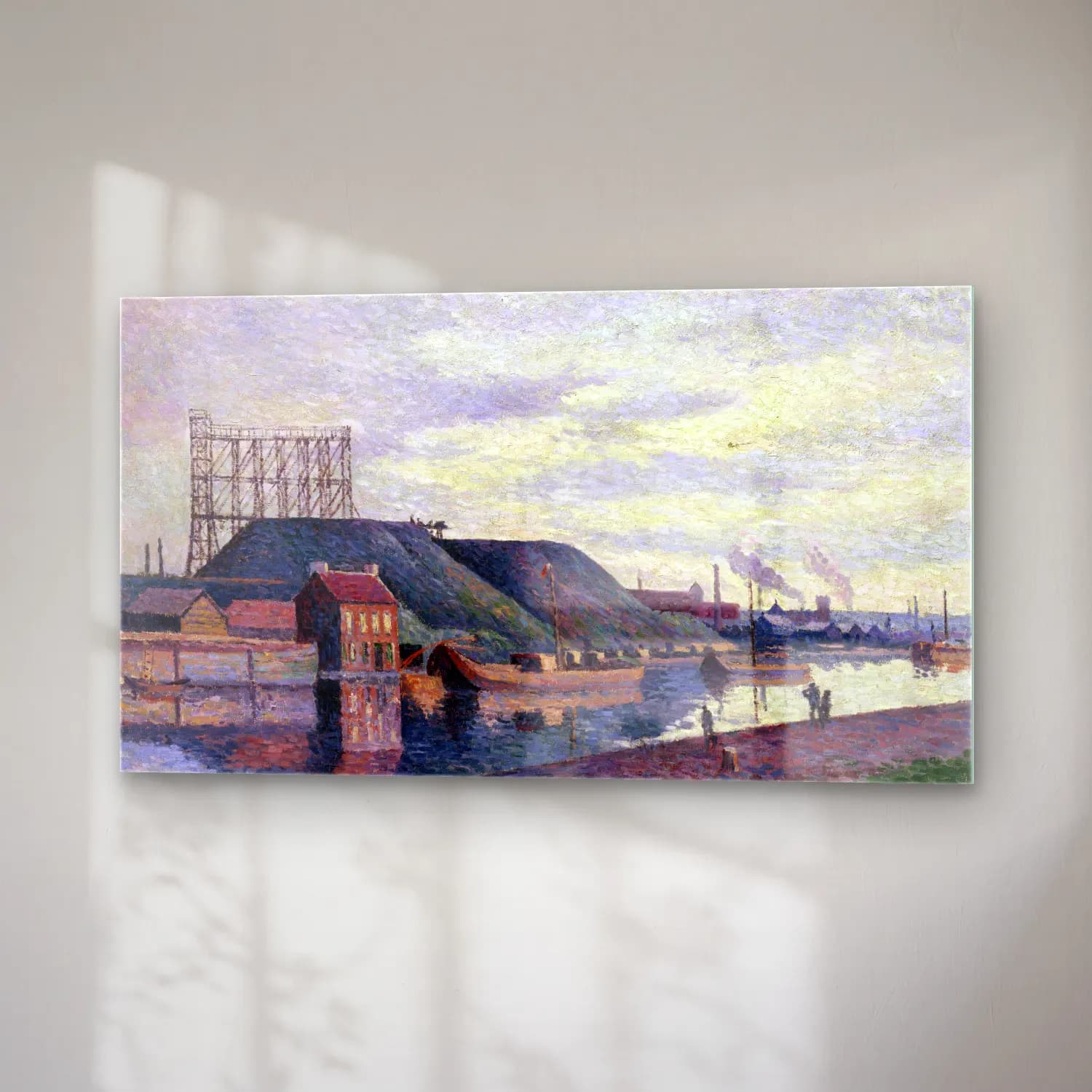 Maximilien Luce – Les terrils de Sacré Madame cam tablo — sağ açıdan görünüm