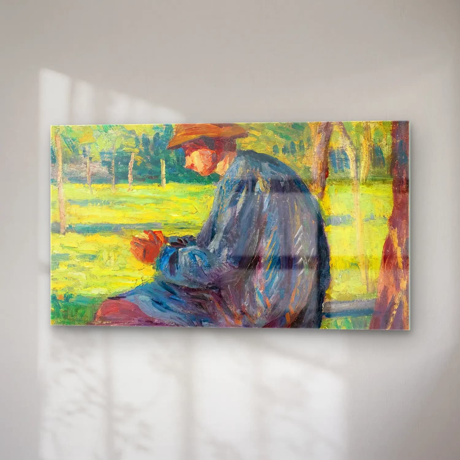 Maximilien Luce – Ludovic Rodo Pissarro Dans Le Jardin De Son Père À Eragny cam tablo — sağ açıdan görünüm