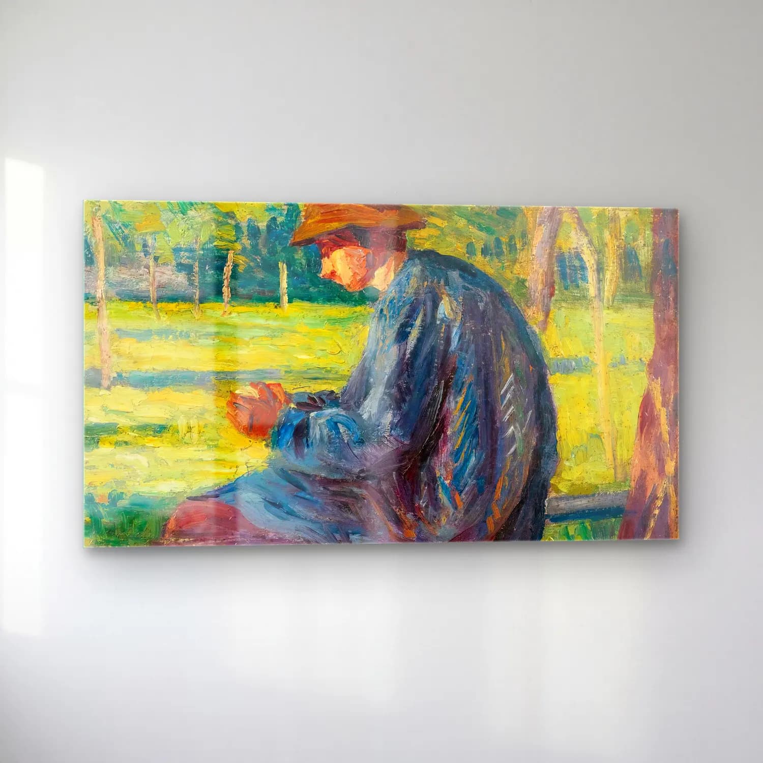 Maximilien Luce – Ludovic Rodo Pissarro Dans Le Jardin De Son Père À Eragny cam tablo — sol açıdan görünüm