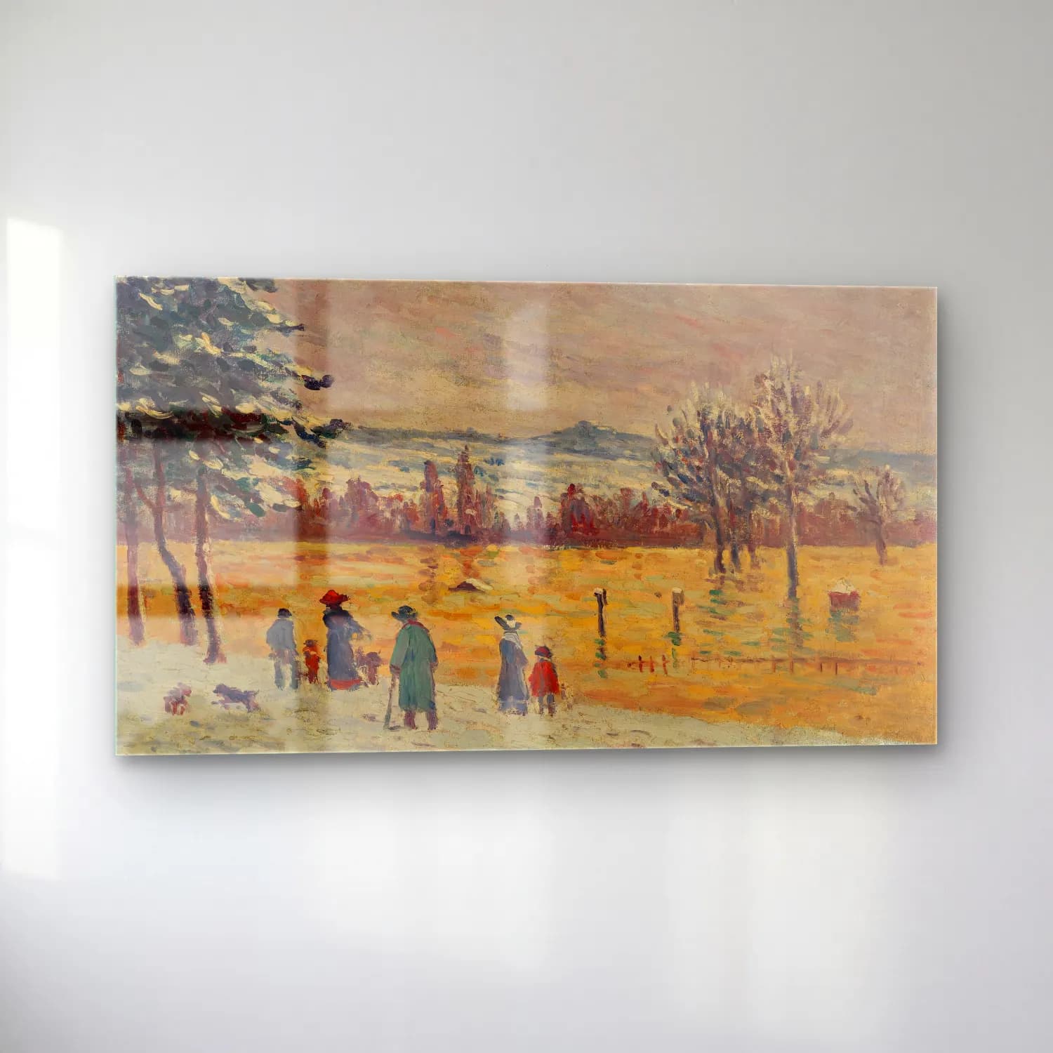 Maximilien Luce – L’Inondation à Longchamp cam tablo — sol açıdan görünüm