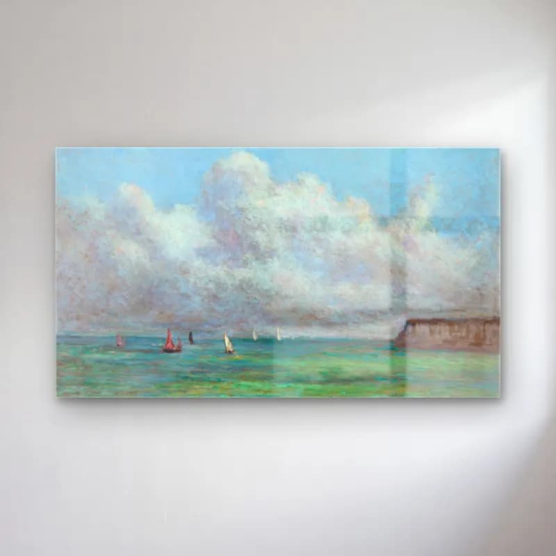 Maximilien Luce – Mer, Somme cam tablo — Maximilien Luce – Mer, Somme — empresyonist yelkenliler