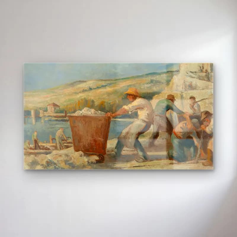 Maximilien Luce – Méricourt, les carrières (Paysage à Méricourt) (circa… cam tablo — Maximilien Luce – Méricourt, les carrières (Paysage à Méricourt) (circa… — empresyonist sepette mantarlar