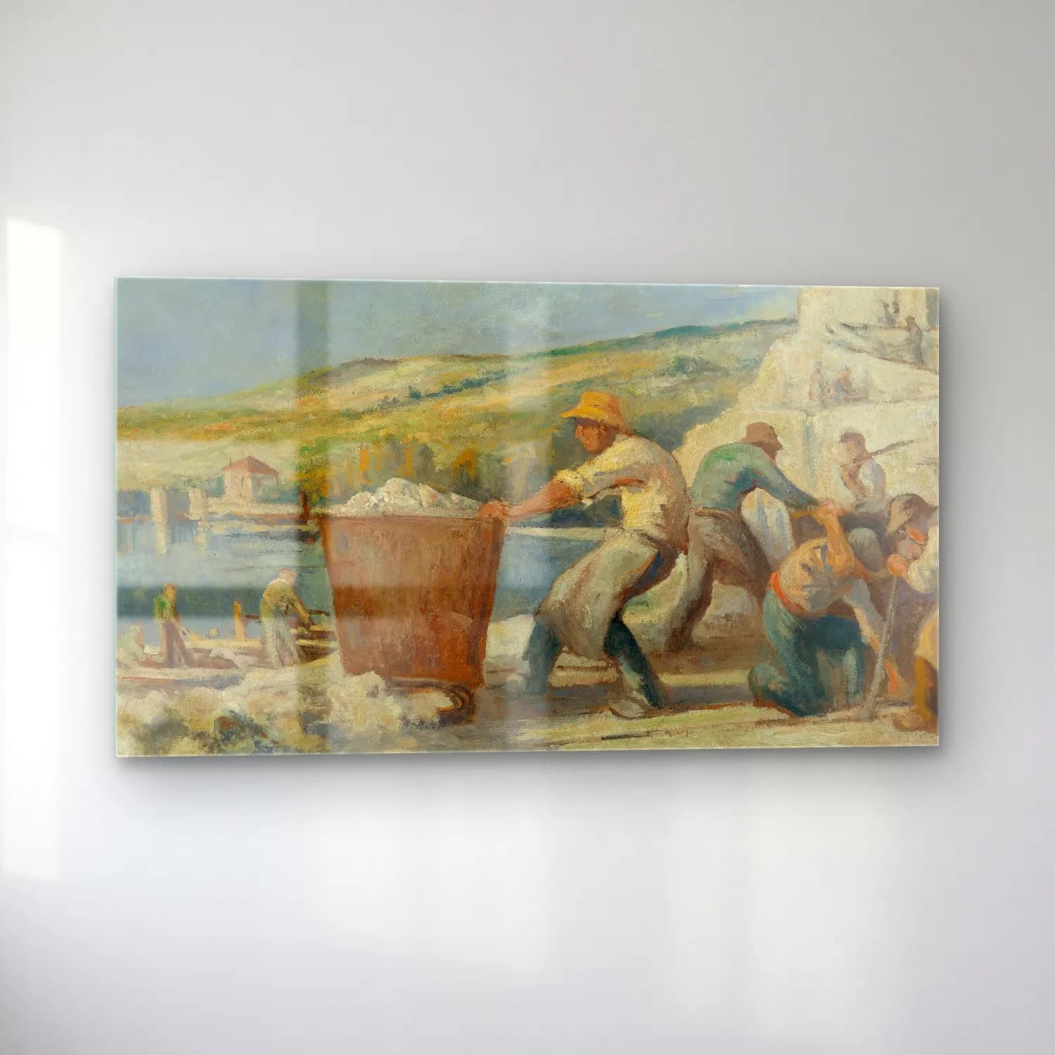Maximilien Luce – Méricourt, les carrières (Paysage à Méricourt) (circa… cam tablo — sol açıdan görünüm