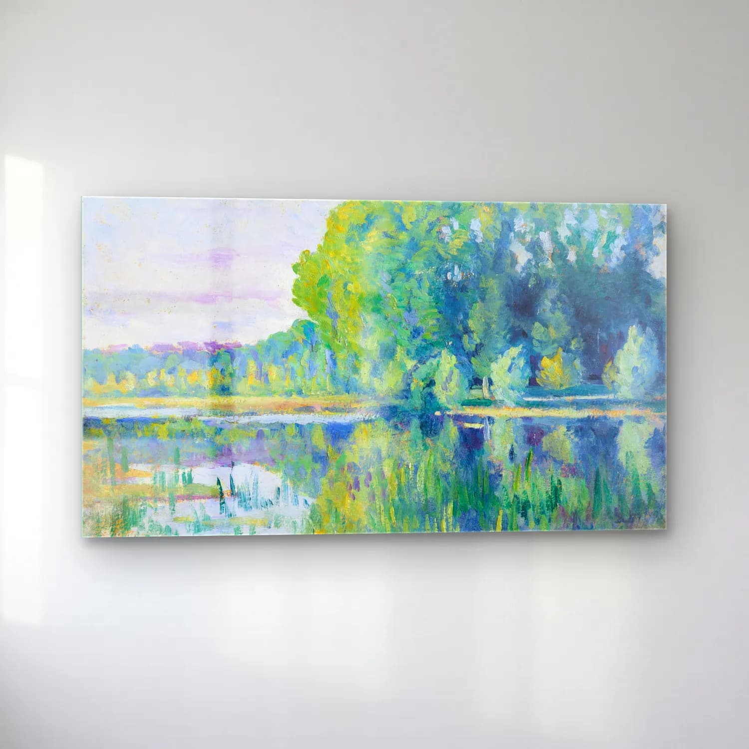 Maximilien Luce – Moulineux, L’Etang cam tablo — sol açıdan görünüm
