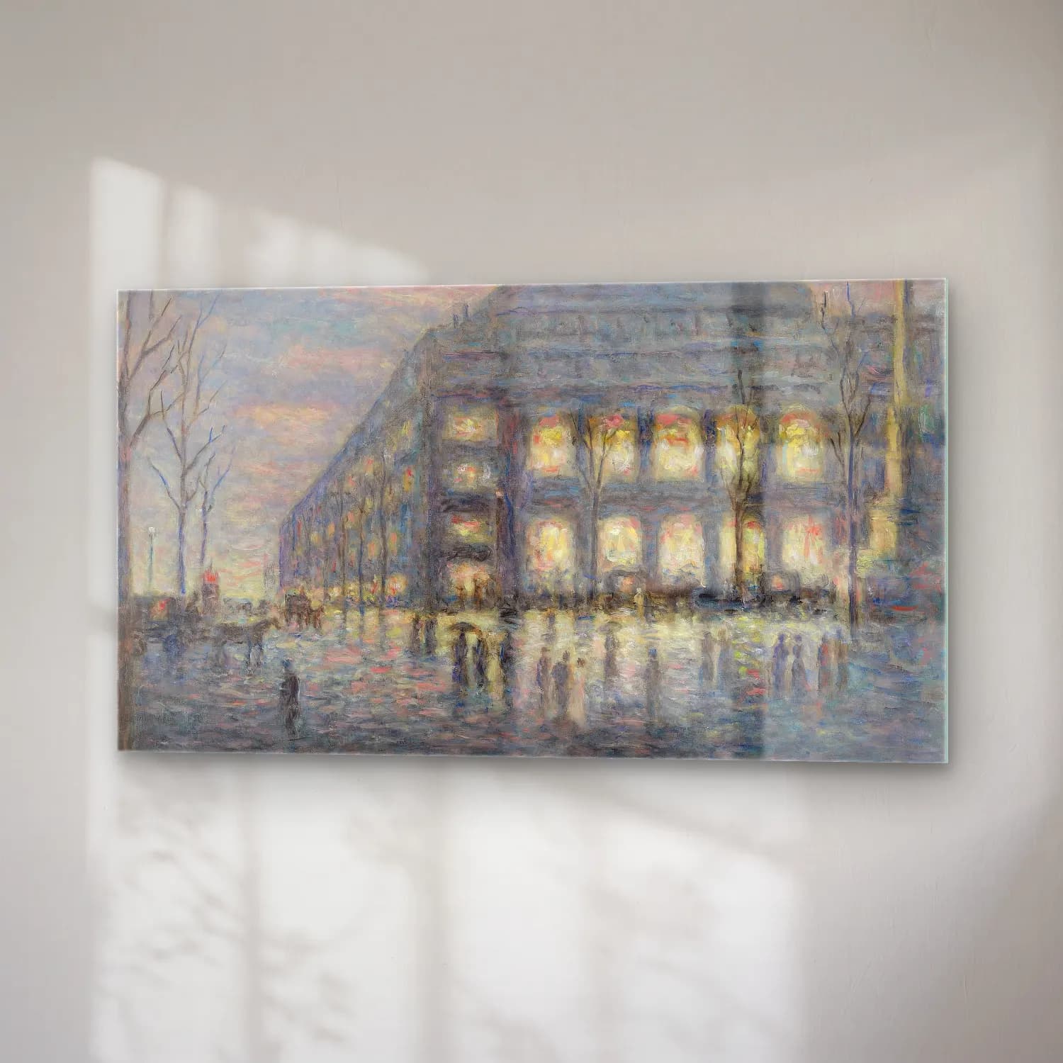 Maximilien Luce – Paris, la place du Théâtre du Châtelet (circa 1900) cam tablo — sağ açıdan görünüm