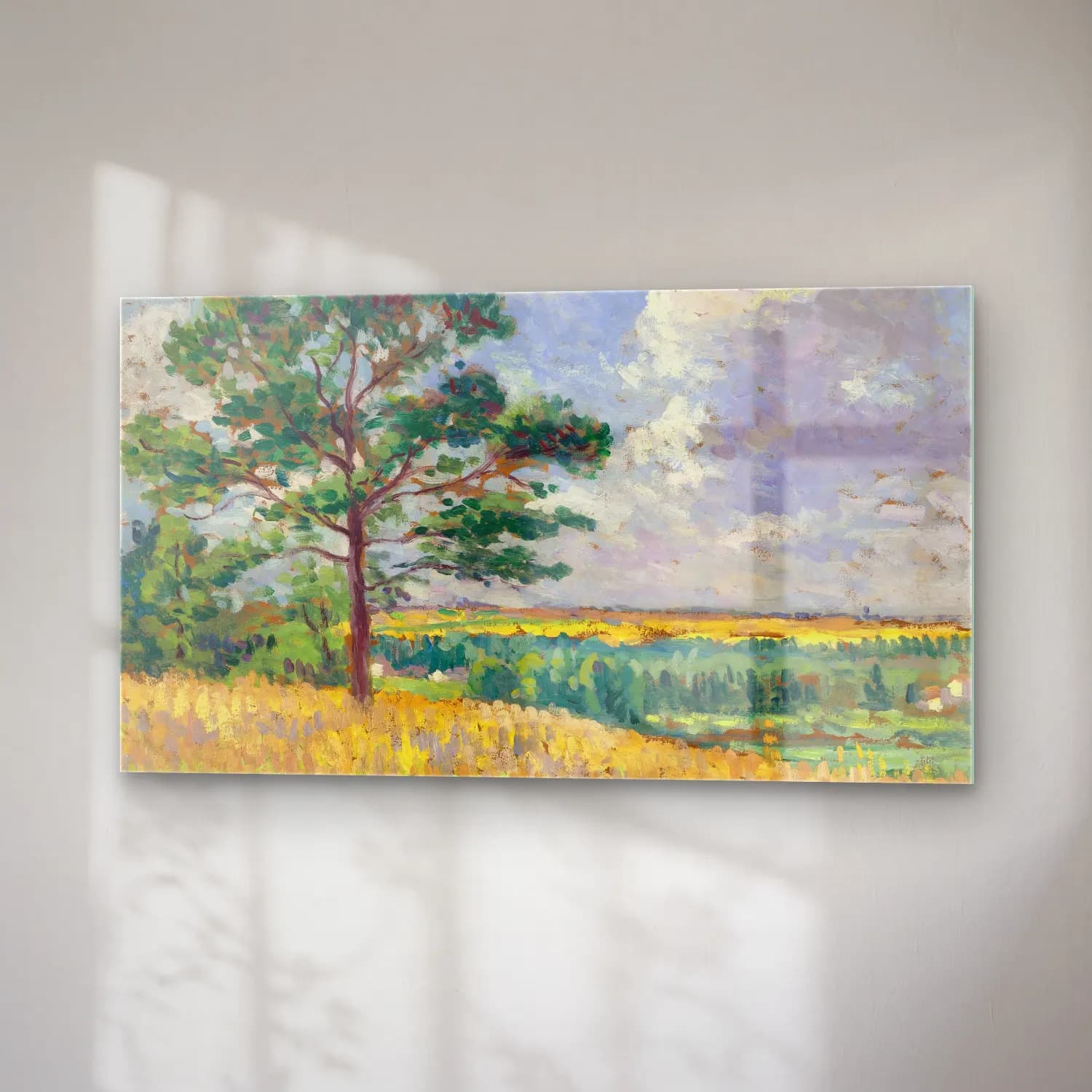 Maximilien Luce – Paysage près de Méréville (circa 1905) cam tablo — sağ açıdan görünüm