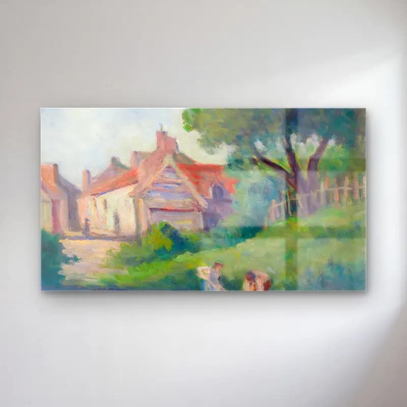 Maximilien Luce – Pecquigny cam tablo — Maximilien Luce – Pecquigny — empresyonist kır evi