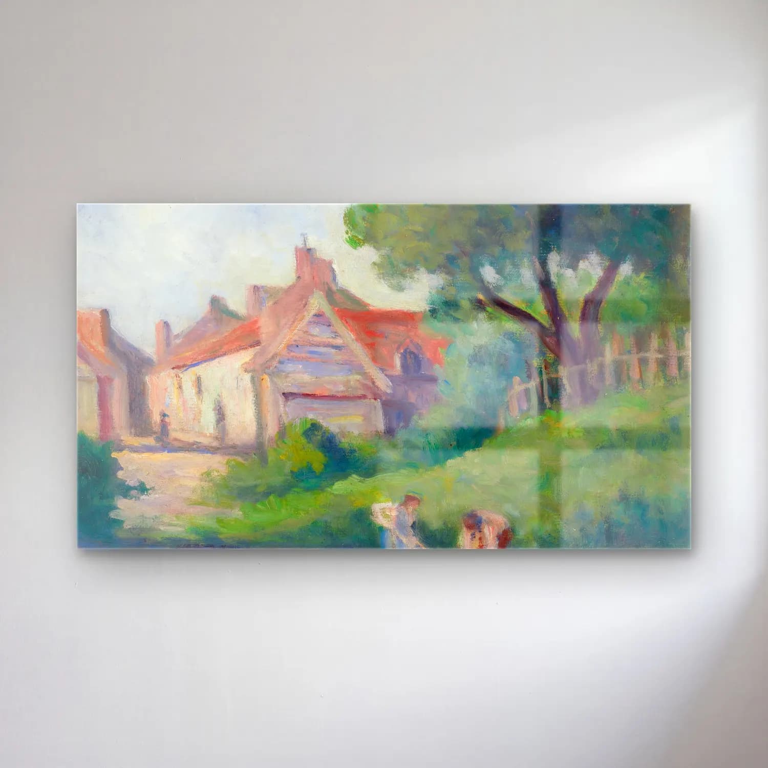 Maximilien Luce – Pecquigny cam tablo — Maximilien Luce – Pecquigny — empresyonist kır evi