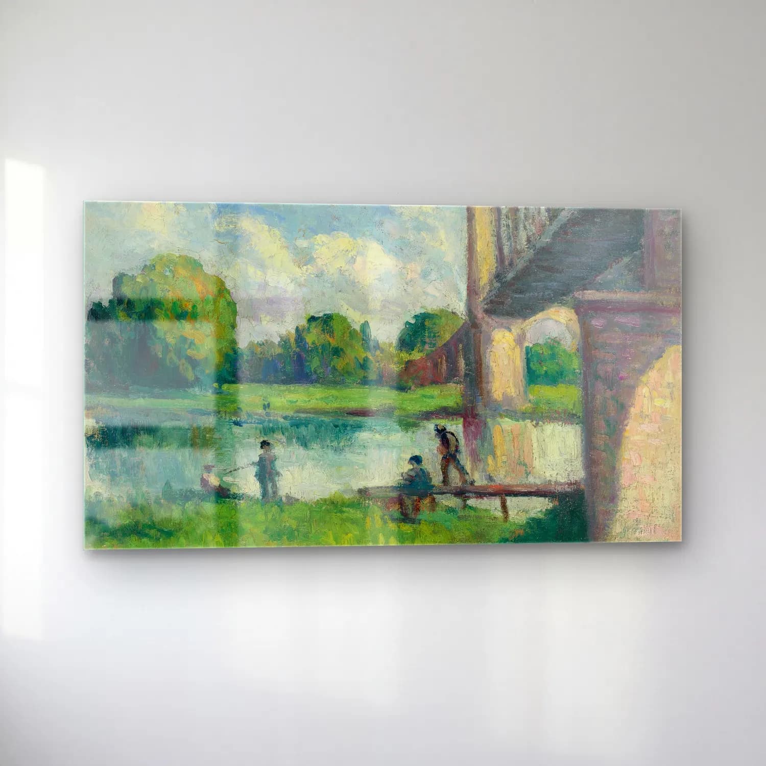 Maximilien Luce – Pont Aux Environs D’angers cam tablo — sol açıdan görünüm