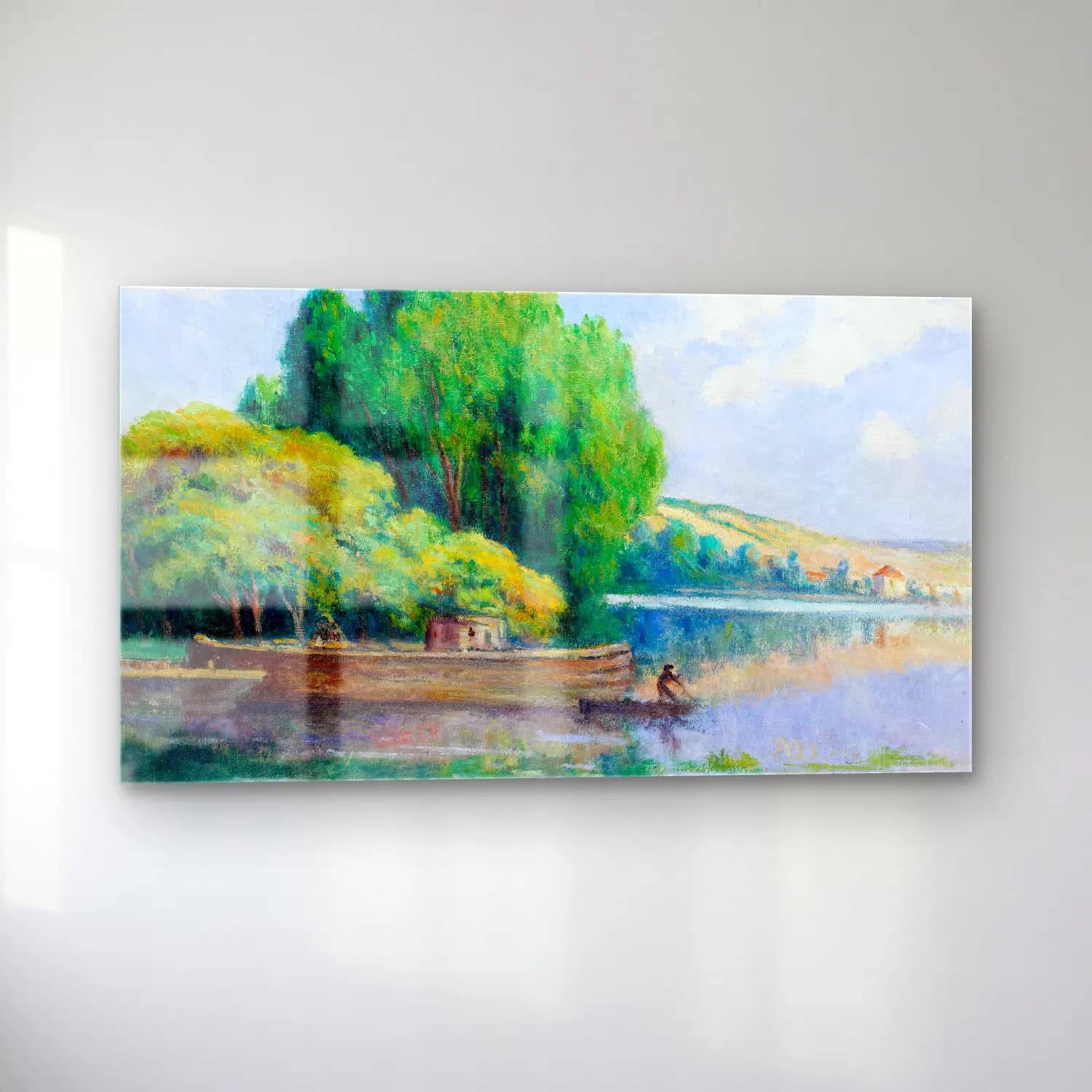Maximilien Luce – Rivière cam tablo — sol açıdan görünüm