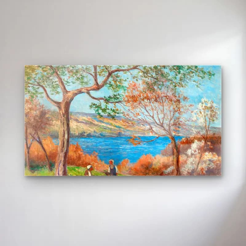 Maximilien Luce – Rolleboise cam tablo — Maximilien Luce – Rolleboise — empresyonist i̇talyan sahili