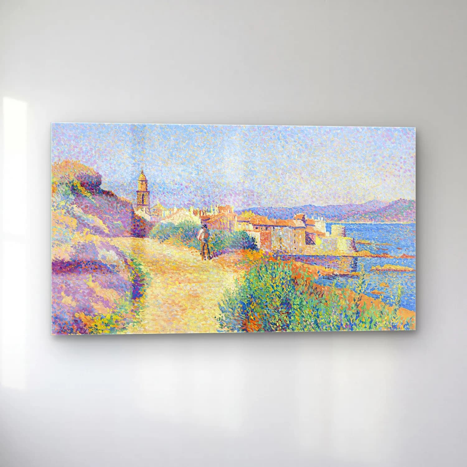 Maximilien Luce – Saint-Tropez cam tablo — sol açıdan görünüm