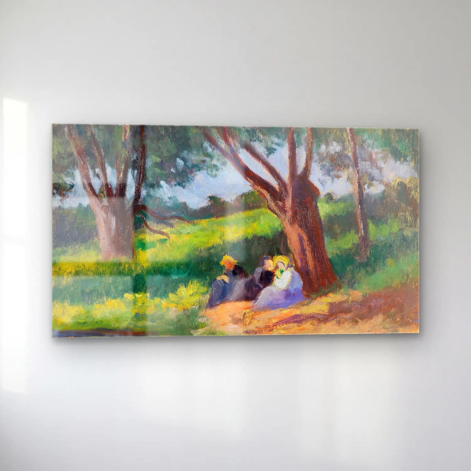 Maximilien Luce – Sous L´arbre Rolleboise cam tablo — sol açıdan görünüm