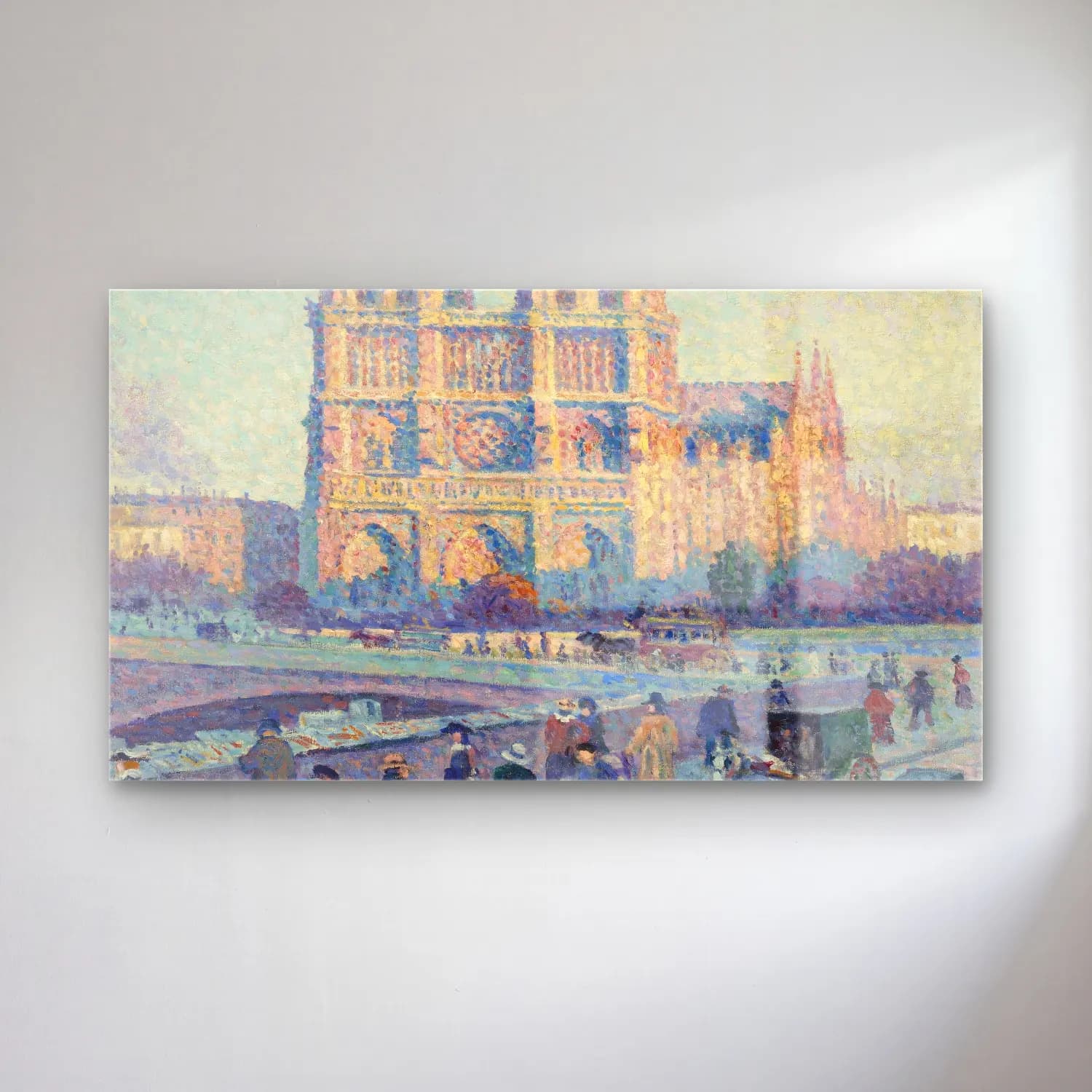 Maximilien Luce – The Quai Saint-Michel and Notre-Dame cam tablo — Maximilien Luce – The Quai Saint-Michel and Notre-Dame — empresyonist katedral