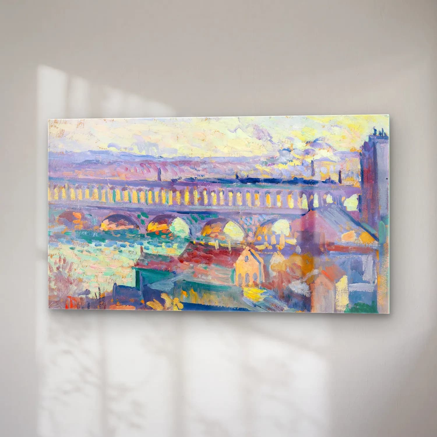 Maximilien Luce – Vue Sur Le Viaduc D’auteuil (circa 1905-10) cam tablo — sağ açıdan görünüm