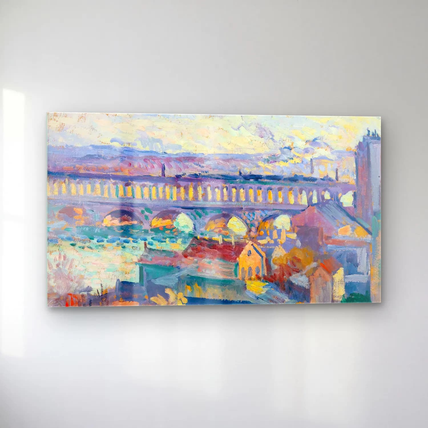 Maximilien Luce – Vue Sur Le Viaduc D’auteuil (circa 1905-10) cam tablo — sol açıdan görünüm