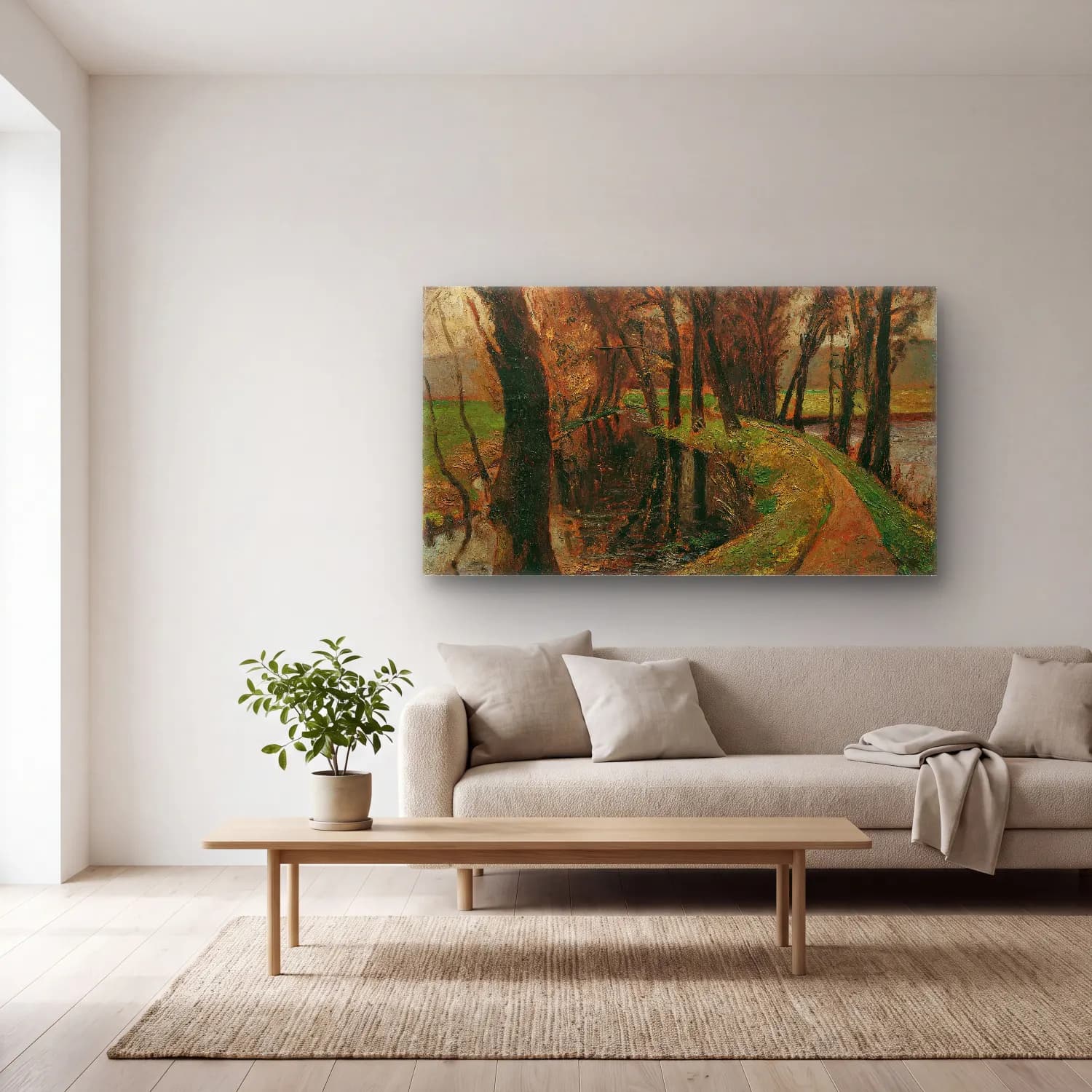 Olga Wisinger-Florian – Olga Wisinger-Florian - Allee am Weiher cam tablo — açık renk salonda