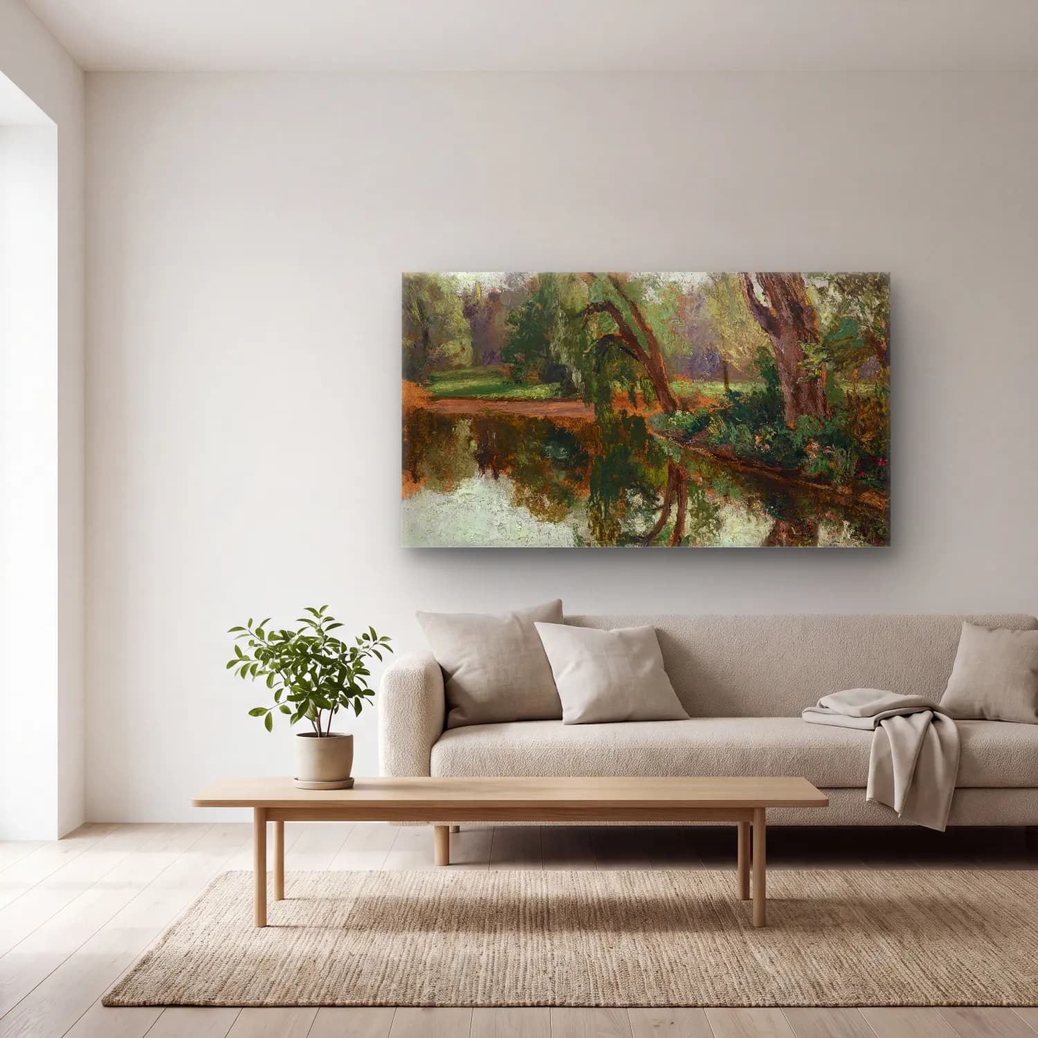 Olga Wisinger-Florian – Olga Wisinger-Florian - Aulandschaft cam tablo — açık renk salonda