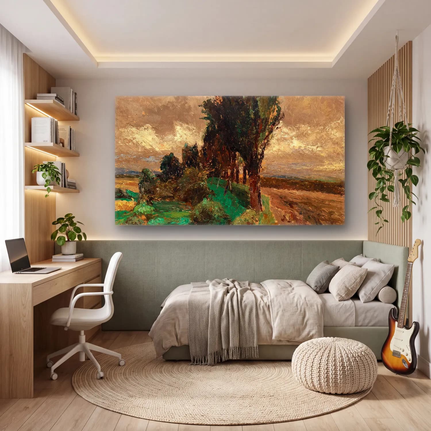 Olga Wisinger-Florian – Olga Wisinger-Florian - Avenue of Poplars cam tablo — genç odasında