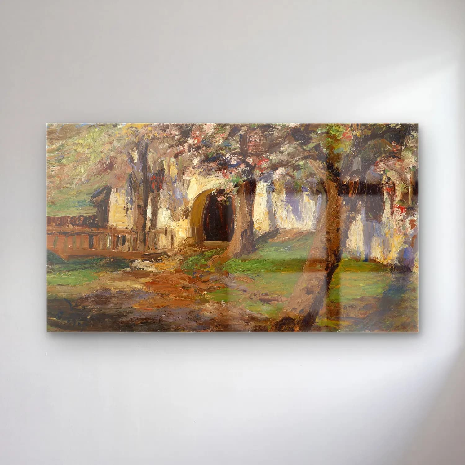 Olga Wisinger-Florian – Olga Wisinger-Florian - Blühende Apfelbäume cam tablo — Olga Wisinger-Florian – Olga Wisinger-Florian - Blühende Apfelbäume — empresyonist kapı