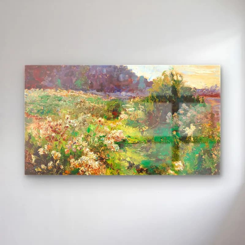 Olga Wisinger-Florian – Olga Wisinger-Florian - Meadow cam tablo — Olga Wisinger-Florian – Olga Wisinger-Florian - Meadow — empresyonist çiçek bahçesi