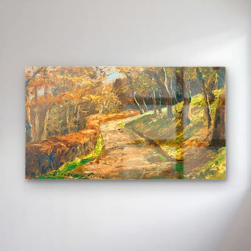 Olga Wisinger-Florian – Olga Wisinger-Florian - Pathway In Early Spring cam tablo — Olga Wisinger-Florian – Olga Wisinger-Florian - Pathway In Early Spring — empresyonist sonbahar ağaçları