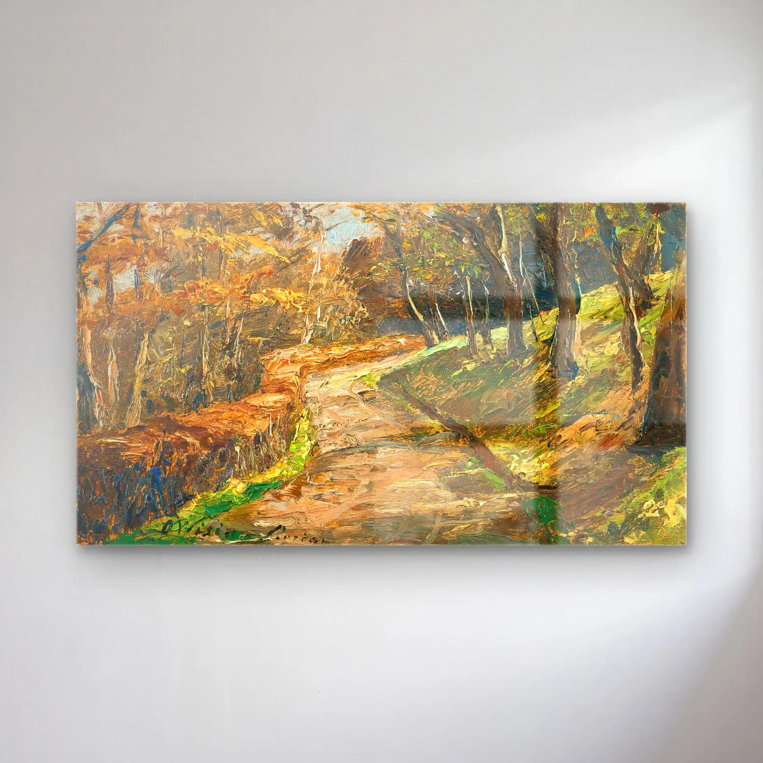 Olga Wisinger-Florian – Olga Wisinger-Florian - Pathway In Early Spring cam tablo — Olga Wisinger-Florian – Olga Wisinger-Florian - Pathway In Early Spring — empresyonist sonbahar ağaçları