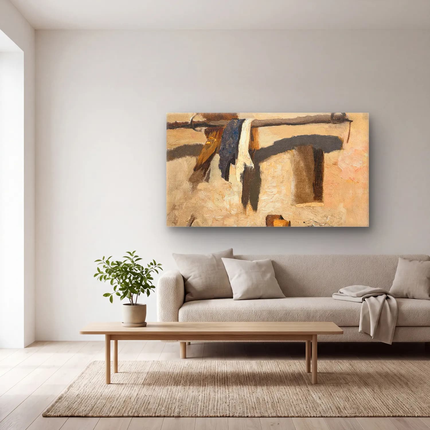 Olga Wisinger-Florian – Olga Wisinger-Florian - Wall of a house cam tablo — açık renk salonda