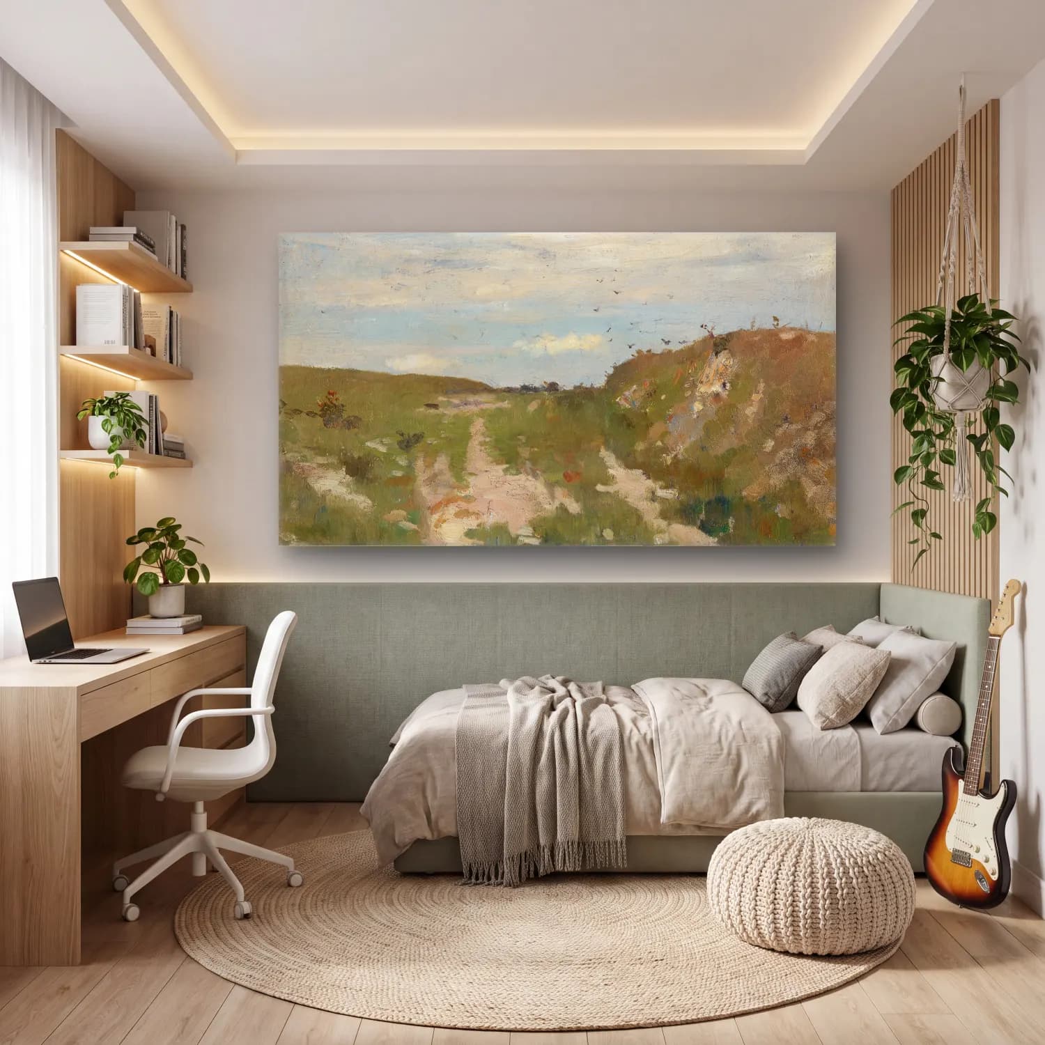 Richard Bergh – Concarneau Bretagne cam tablo — genç odasında