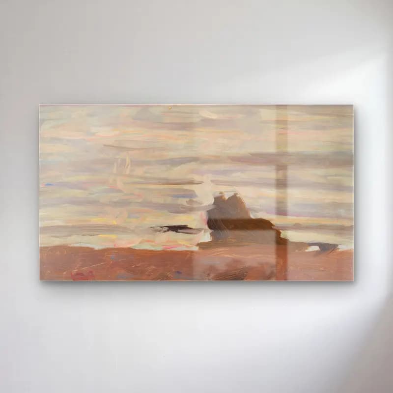 Richard Bergh – Grey Sea Arild cam tablo — Richard Bergh – Grey Sea Arild — yağlı boya soyut manzara