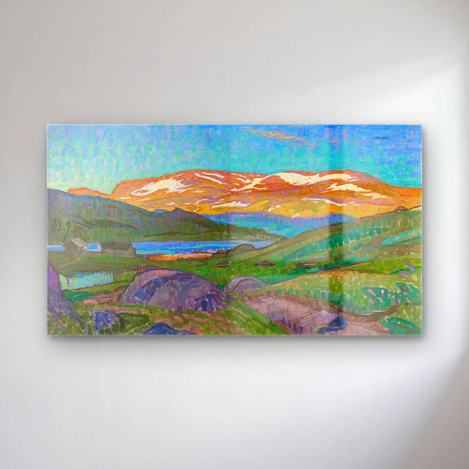 Richard Bergh – Landskap från Gjendesheim cam tablo — Richard Bergh – Landskap från Gjendesheim — empresyonist dağ manzarası