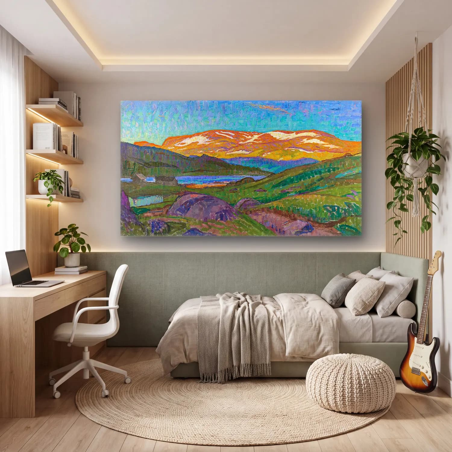 Richard Bergh – Landskap från Gjendesheim cam tablo — genç odasında