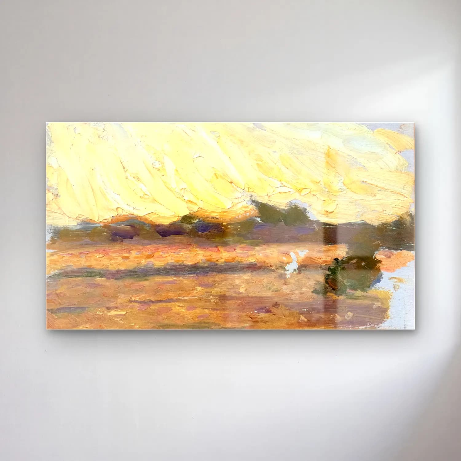 Richard Bergh – The Artist Eva Bonnier cam tablo — Richard Bergh – The Artist Eva Bonnier — empresyonist buğday tarlası