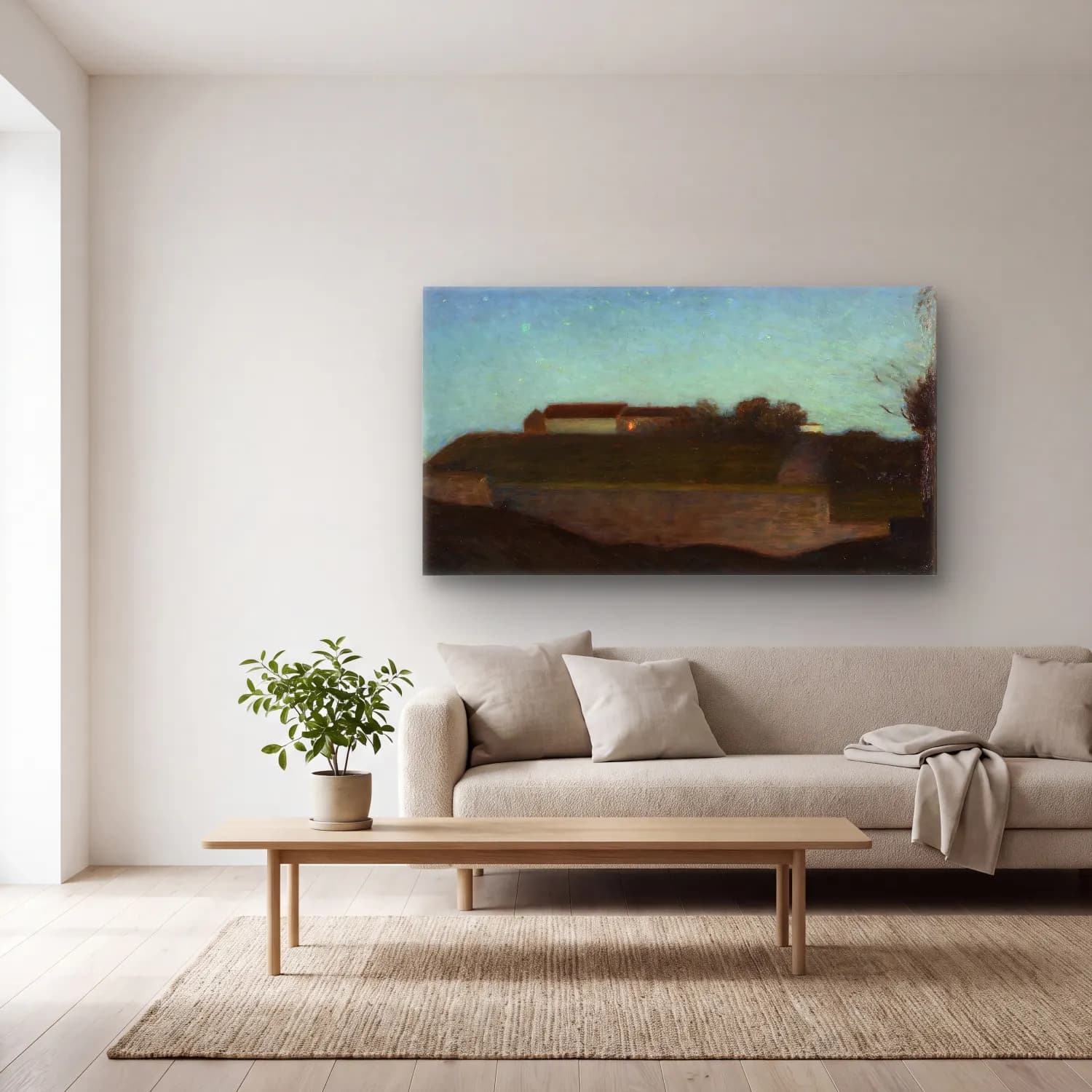 Richard Bergh – The Fortress of Varberg cam tablo — açık renk salonda