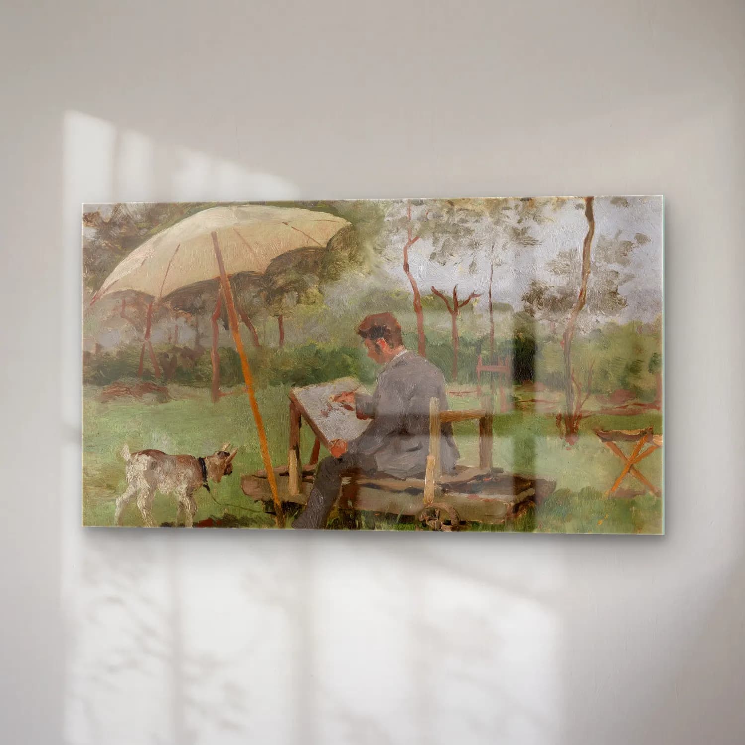 Theo van Rysselberghe – Theo van Rysselberghe - Armand Heins Painting Outdoors cam tablo — sağ açıdan görünüm