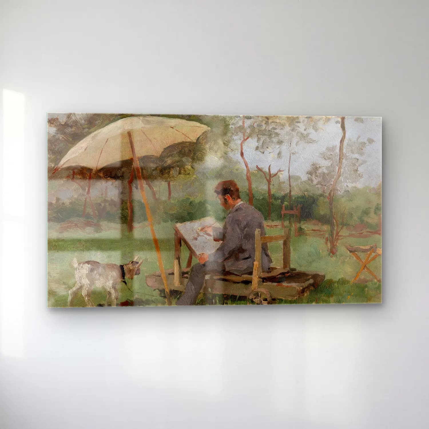 Theo van Rysselberghe – Theo van Rysselberghe - Armand Heins Painting Outdoors cam tablo — sol açıdan görünüm