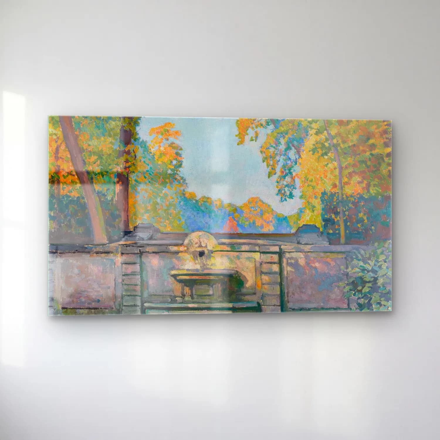 Theo van Rysselberghe – Theo van Rysselberghe - La Fontaine cam tablo — sol açıdan görünüm