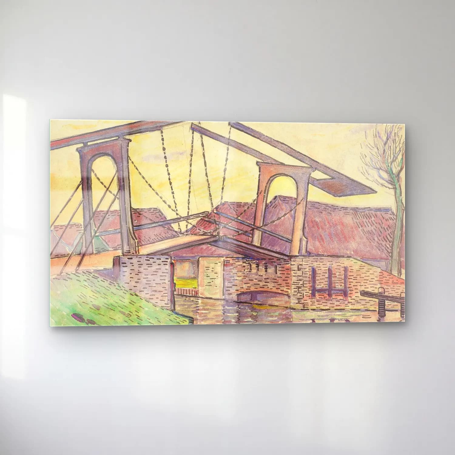 Theo van Rysselberghe – Theo van Rysselberghe - Pont en Hollande cam tablo — sol açıdan görünüm
