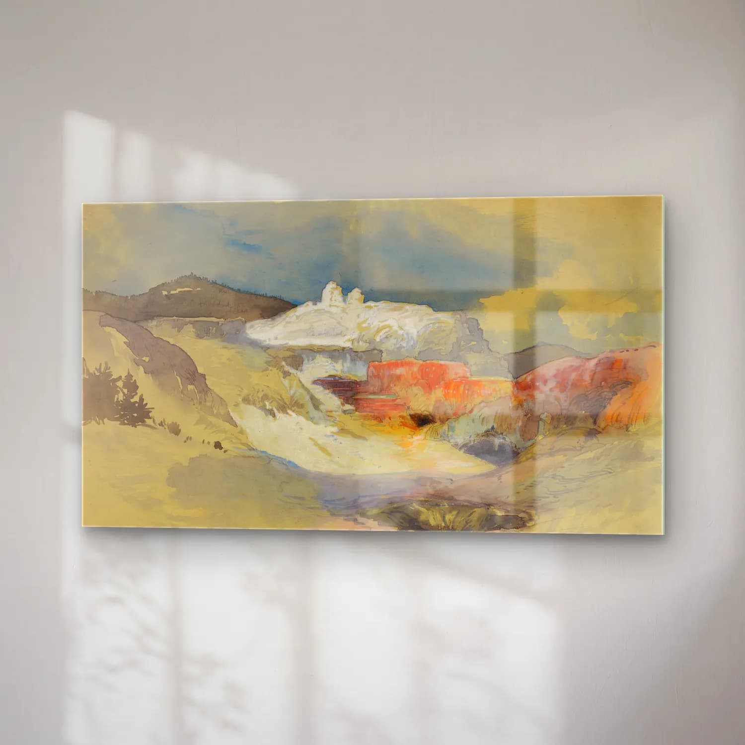 Thomas Moran – Yellowstone, Hot Springs cam tablo — sağ açıdan görünüm