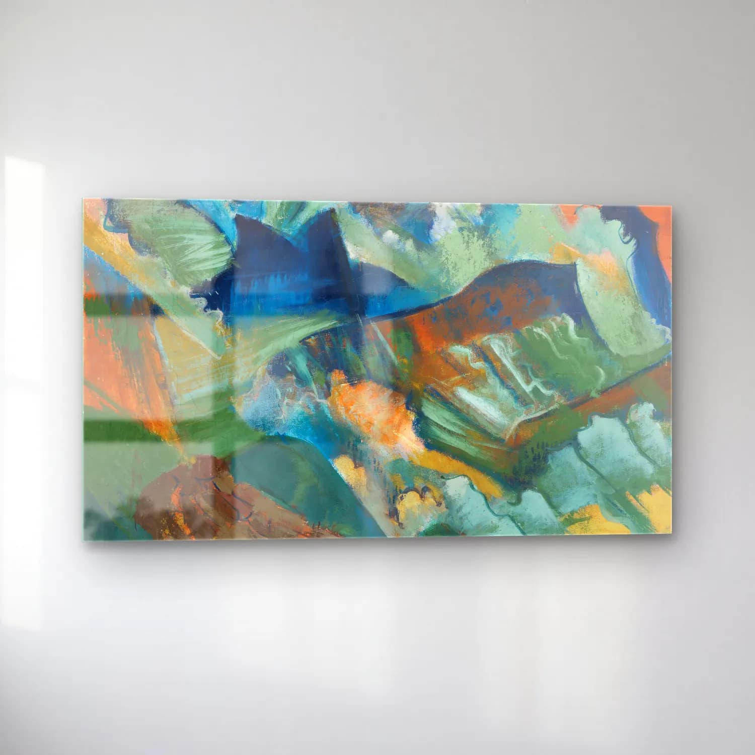 August Babberger – Gebirgslandschaft mit rotem Himmel cam tablo — sol açıdan görünüm