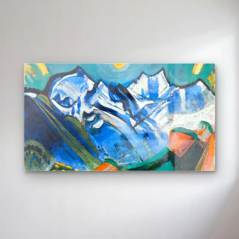 August Babberger – Hochgebirgslandschaft mit Scheerhorn cam tablo — August Babberger – Hochgebirgslandschaft mit Scheerhorn — empresyonist dağ manzarası